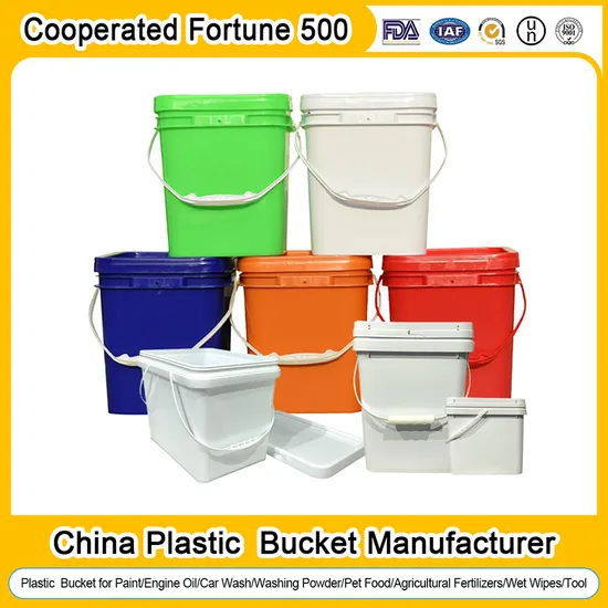 Secchi in plastica da galloni con manico e secchio in plastica con coperchio