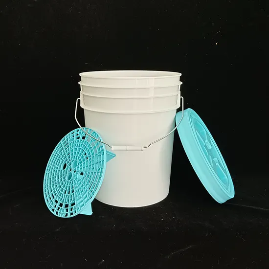 Secchio in plastica per uso alimentare all'ingrosso con manico e coperchio