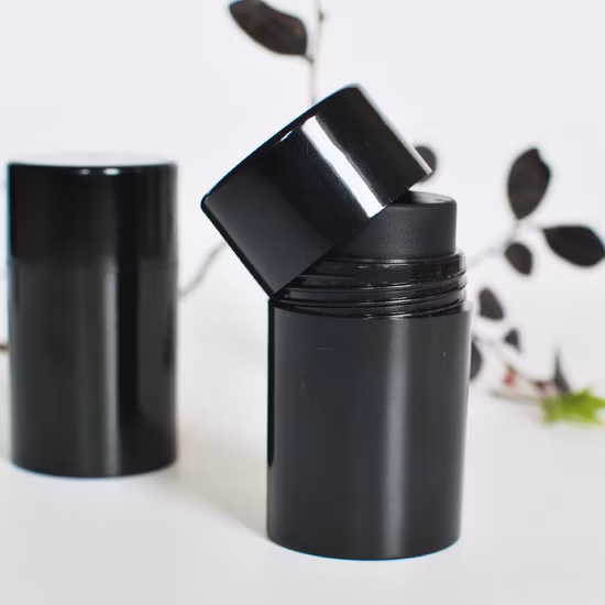 Flacone con setaccio nero lucido da 50 ml per polvere per la cura dei capelli (PPC