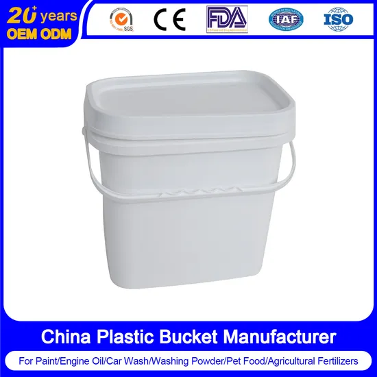 Secchio in plastica con manico per uso industriale esterno